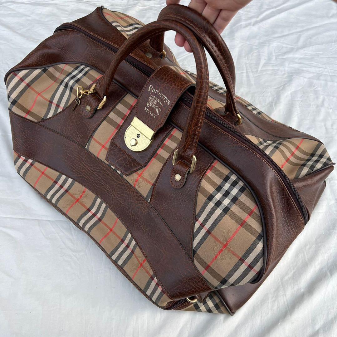 バーバリー ボストン チェック柄 BURBERRY ノバチェック ボストン