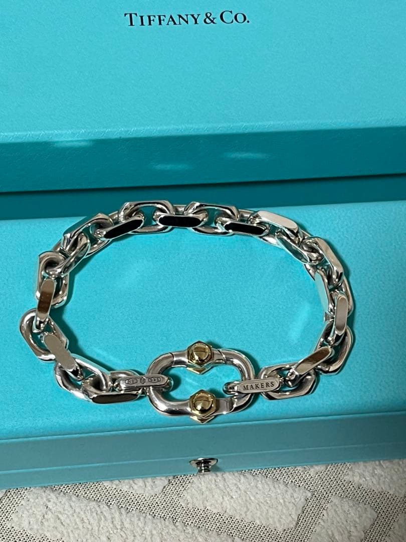 美品　ティファニー　メイカーズ　ワイドチェーン　ブレスレット TIFFANY