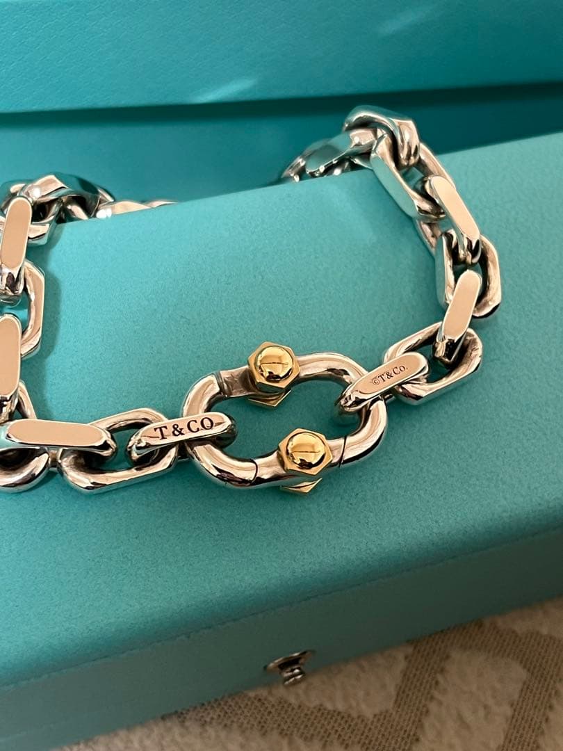 美品　ティファニー　メイカーズ　ワイドチェーン　ブレスレット TIFFANY