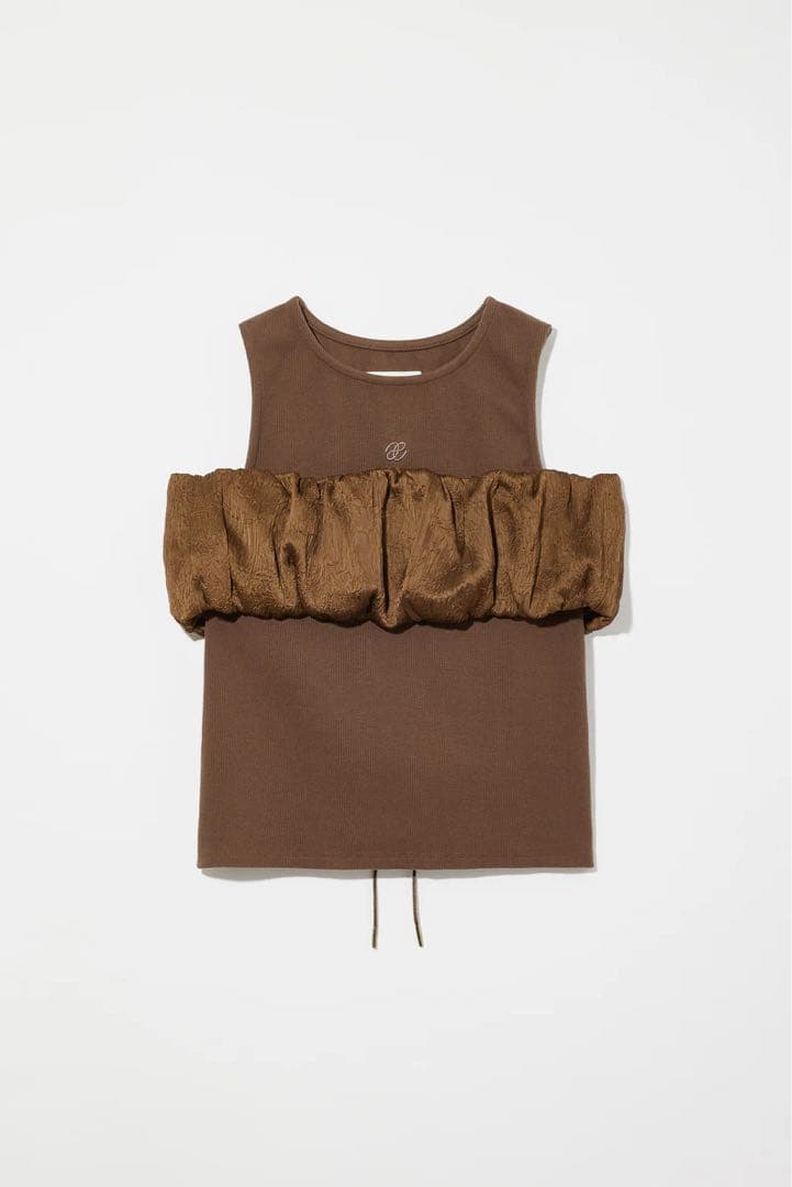 トップス MULTI SHOULDER PARTS RIB TOPS Eaphi