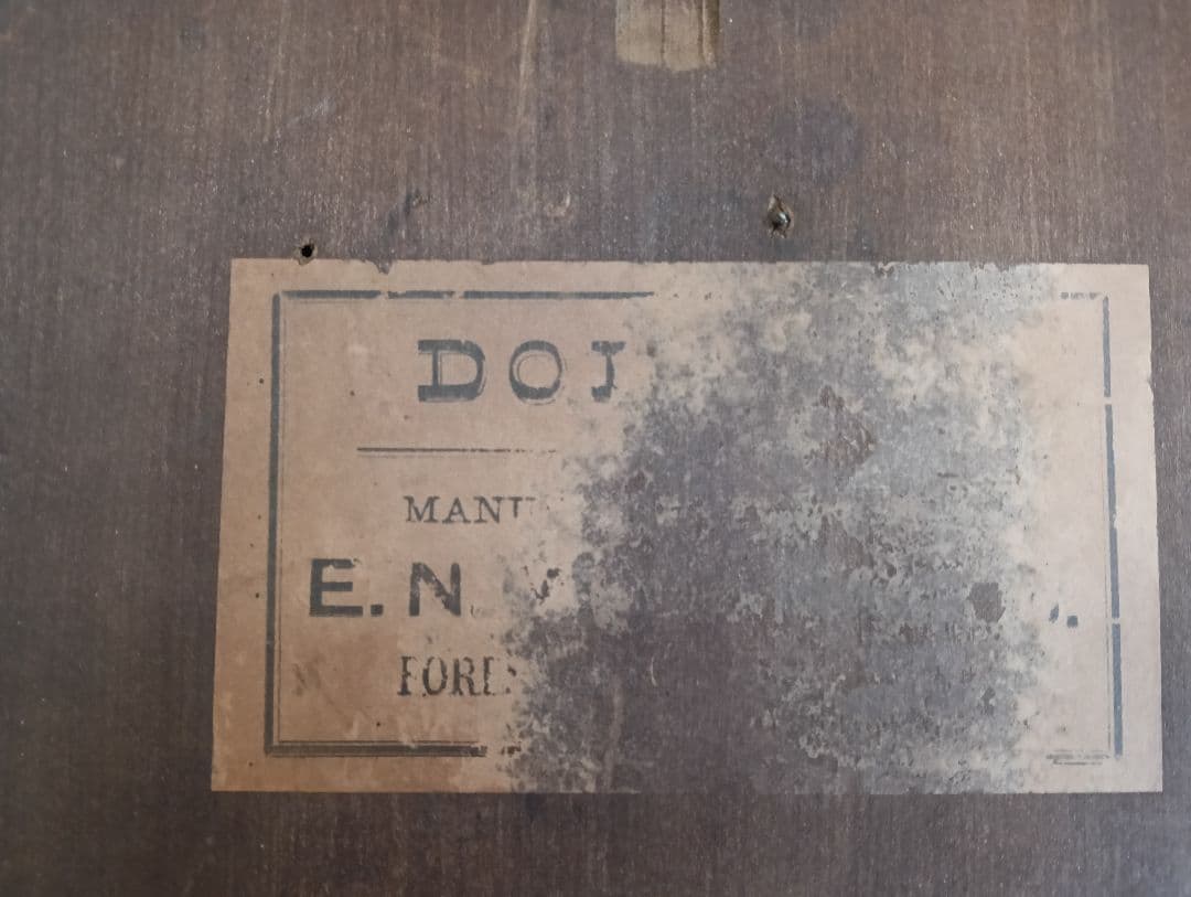 古い掛け時計　海外製ゼンマイ式