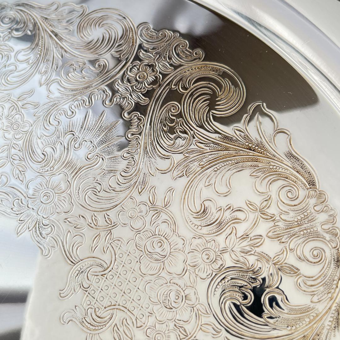 【INTERNATIONAL SILVER】ギャラリートレー 38cm