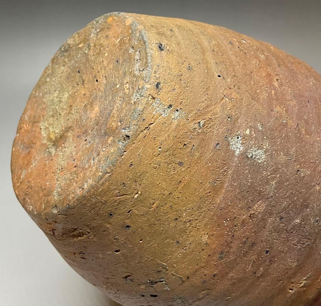 古備前 室町〜桃山時代 三耳壺 種壺 窯印有 箱付(四方桟盛蓋) y312