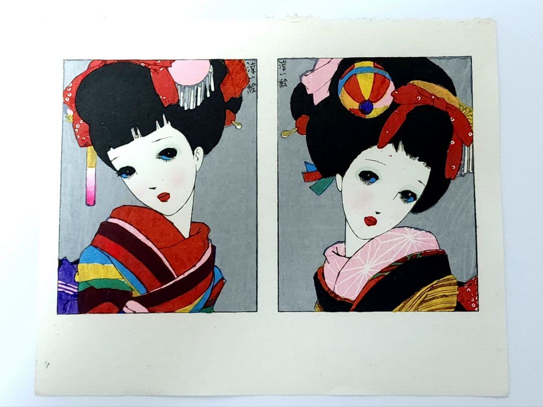 浮世絵版画東都霞ガ関乃圖三枚綴り香蝶楼国貞画（