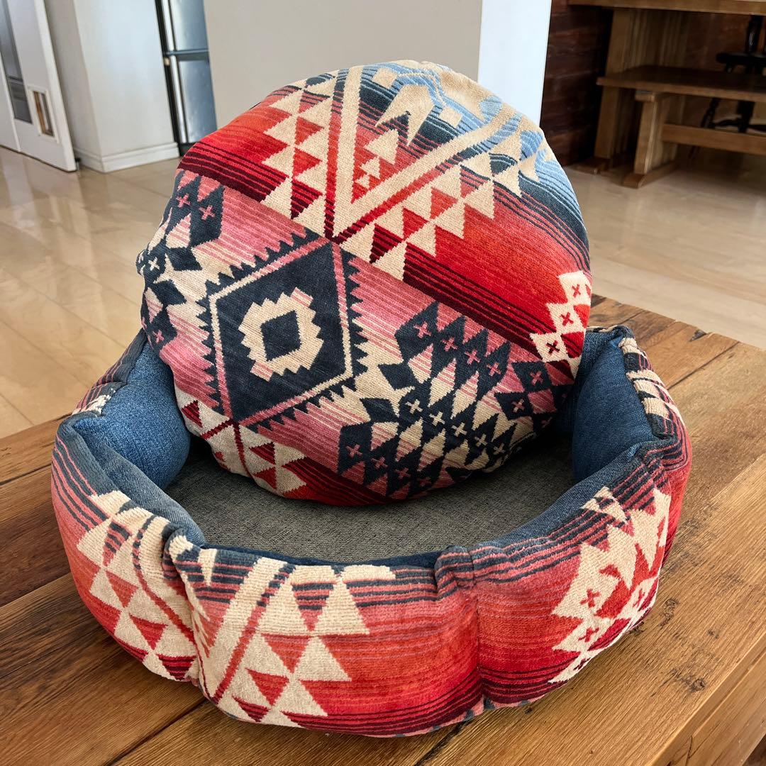 ペットベッド ハンドメイド459 ペンドルトン リメイク 猫ベッド 犬ベッド