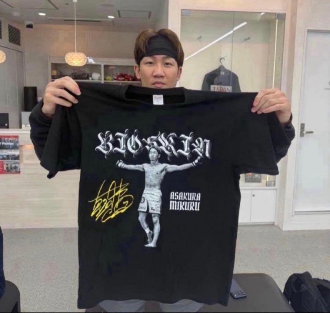 BIO SKIN限定 朝倉未来プリントサイン入り Tシャツ Lサイズ - メルカリ