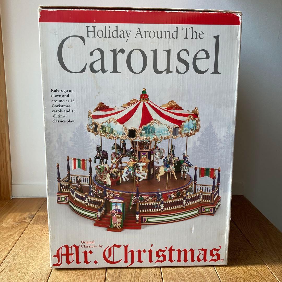 【訳あり】ミスタークリスマス メリーゴーランド カルーセル オルゴール