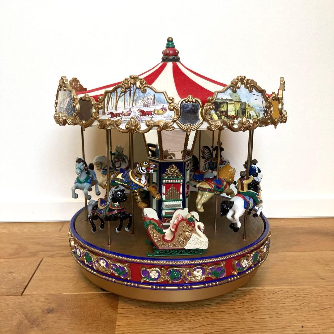 【訳あり】ミスタークリスマス メリーゴーランド カルーセル オルゴール