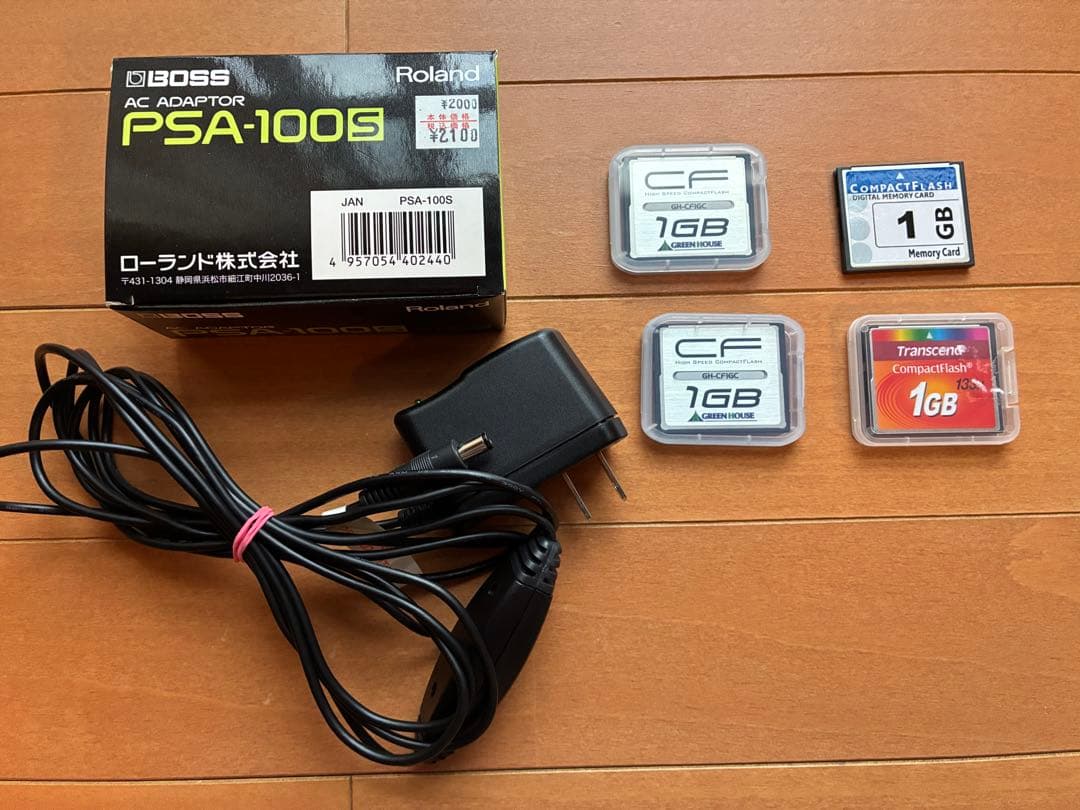 BOSS BR-600 ACアダプター　コンパクトフラッシュ✖️4枚付