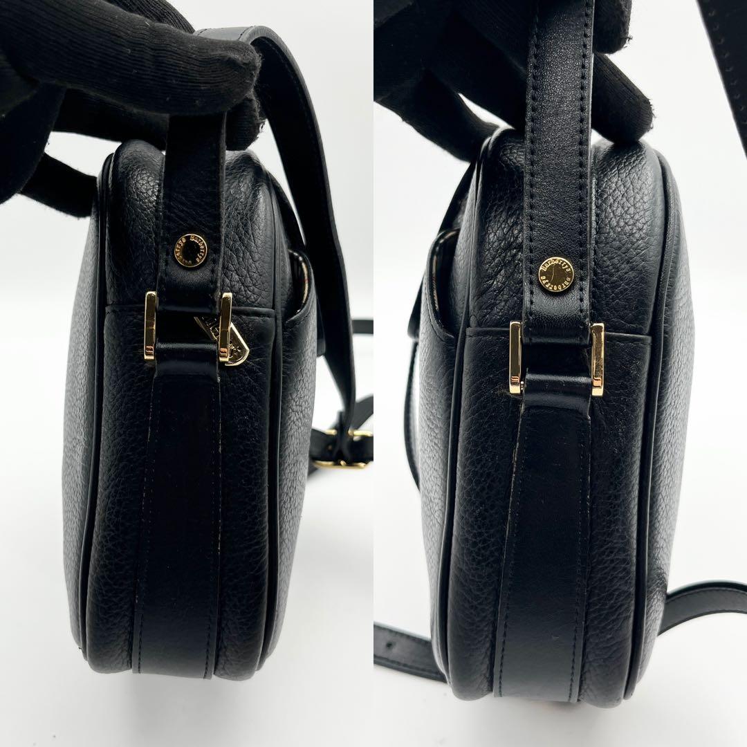 希少✨ バーバリー ショルダーバッグ カメラバッグ ノバチェック レザー 黒