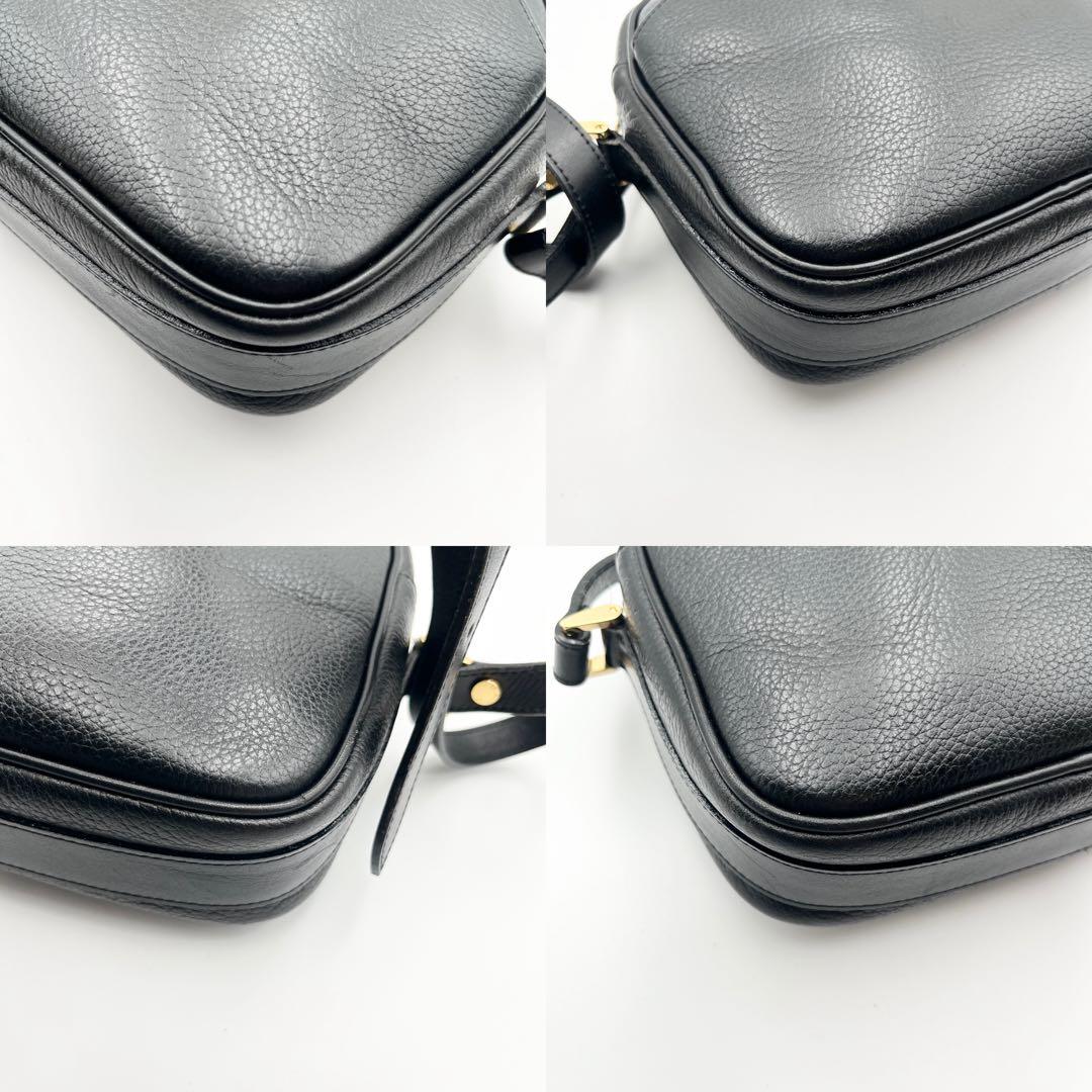 希少✨ バーバリー ショルダーバッグ カメラバッグ ノバチェック レザー 黒