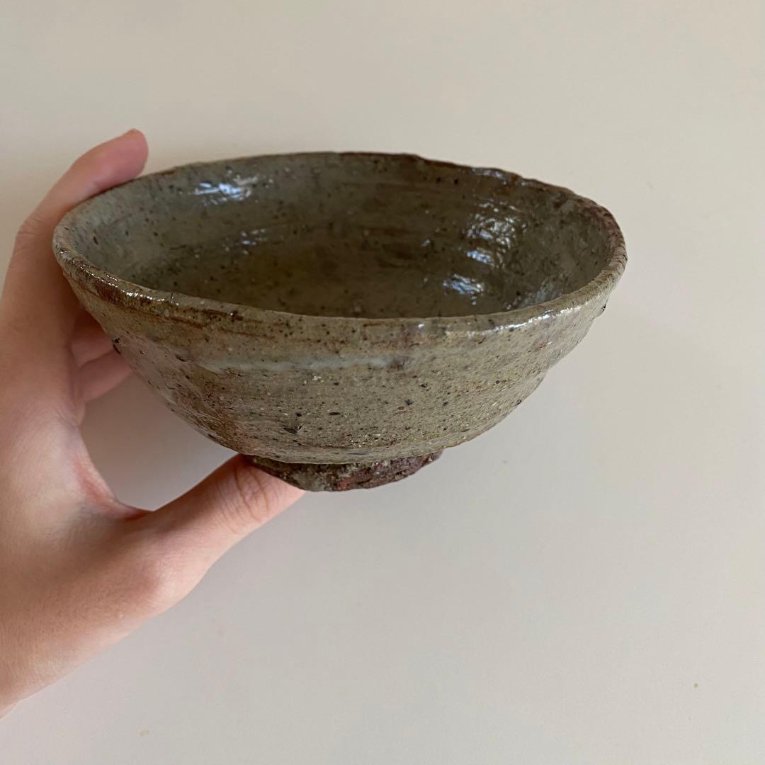 金重周作　伊羅保 茶椀