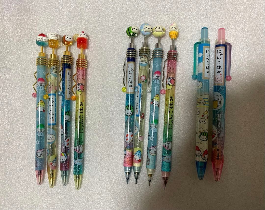 にゃんにゃんにゃんこ にゃんこ休み ボールペン4本、シャーペン4本