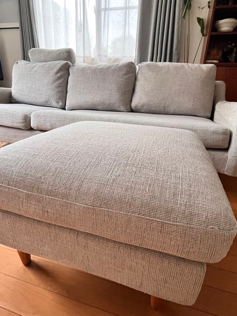 【美品】大塚家具　組み替え可能　カウチソファ　ＣＡＳ-Ｄ　ヘッドレスト付