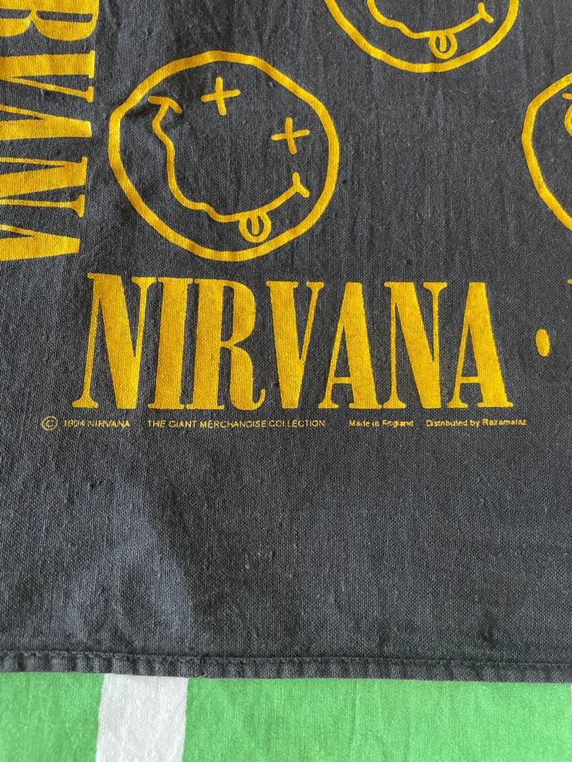 超レアNIRVANA ニルヴァーナ スマイルバンダナ1994 GIANT