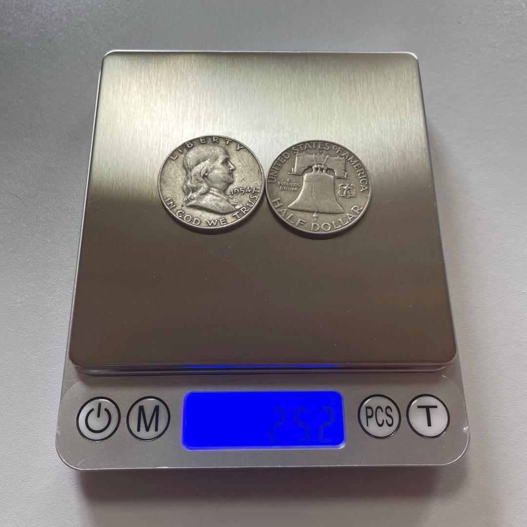 1954年 1958年 フランクリン ハーフダラー 銀貨 並品 2枚セット