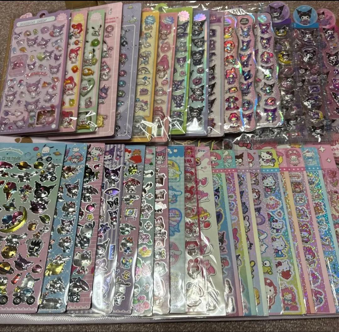 新品　大量　シール 100枚まとめ売り　立体シール　ドロップシール 限定1セット