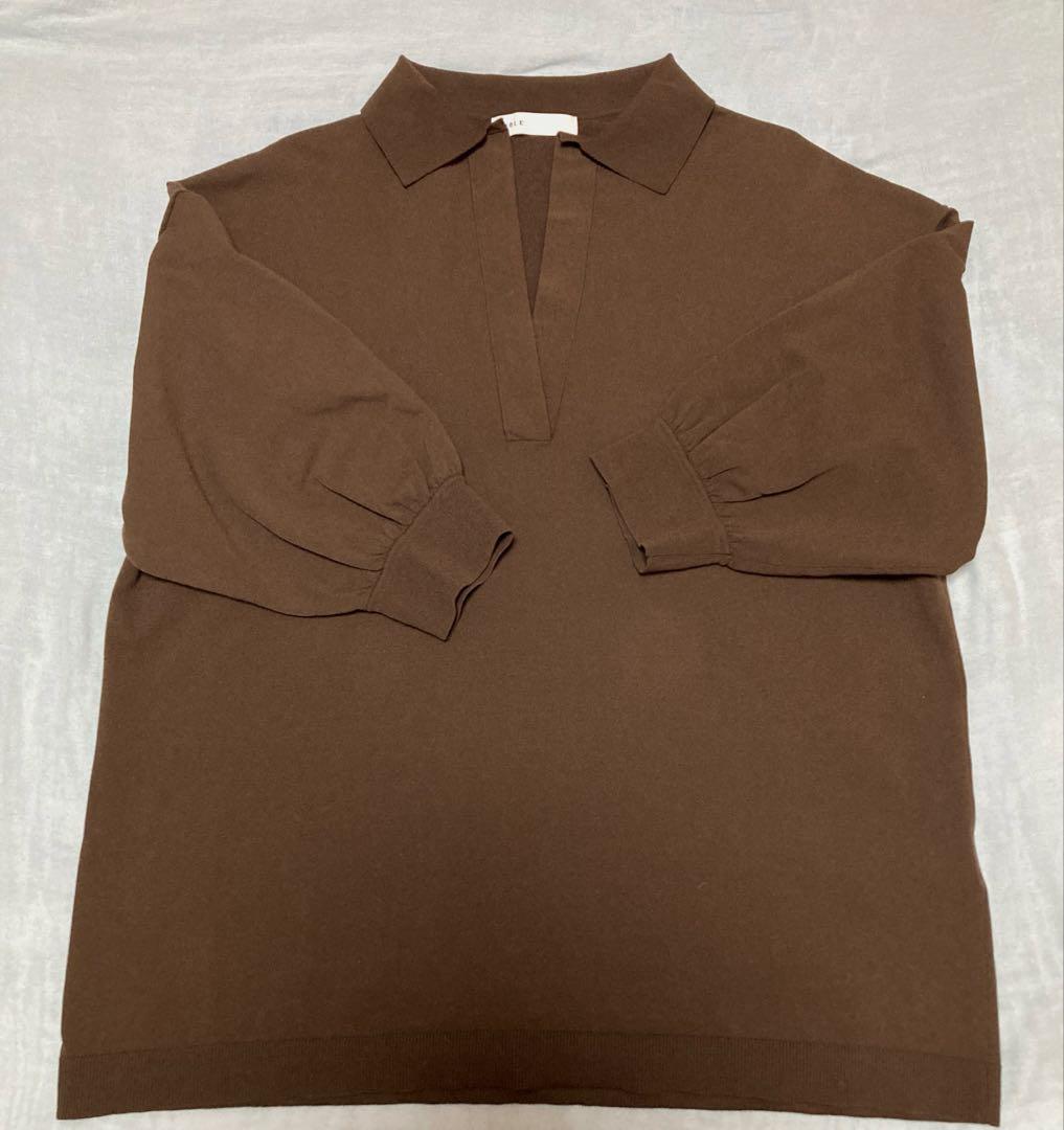 今季 Noble ポロエリニット ブラウン 4月購入