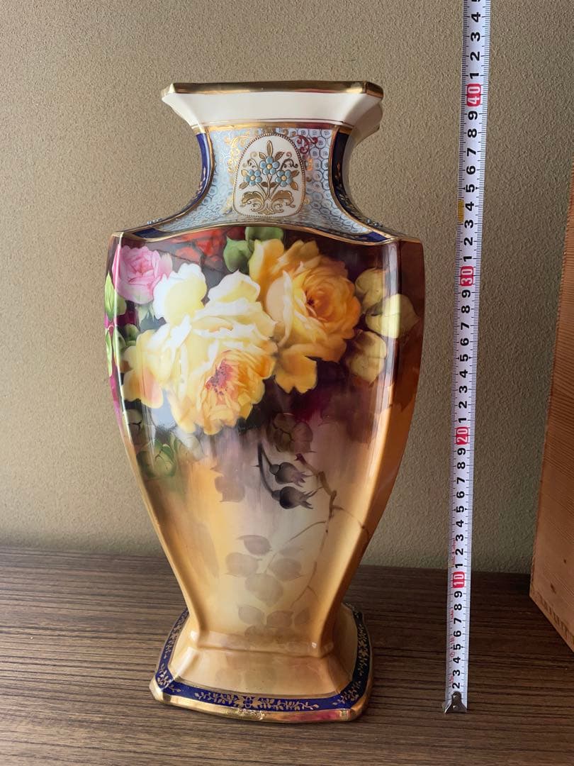 オールドノリタケ 希少 極大花瓶 40㎝ 明治24年〜米国輸出向け 期間