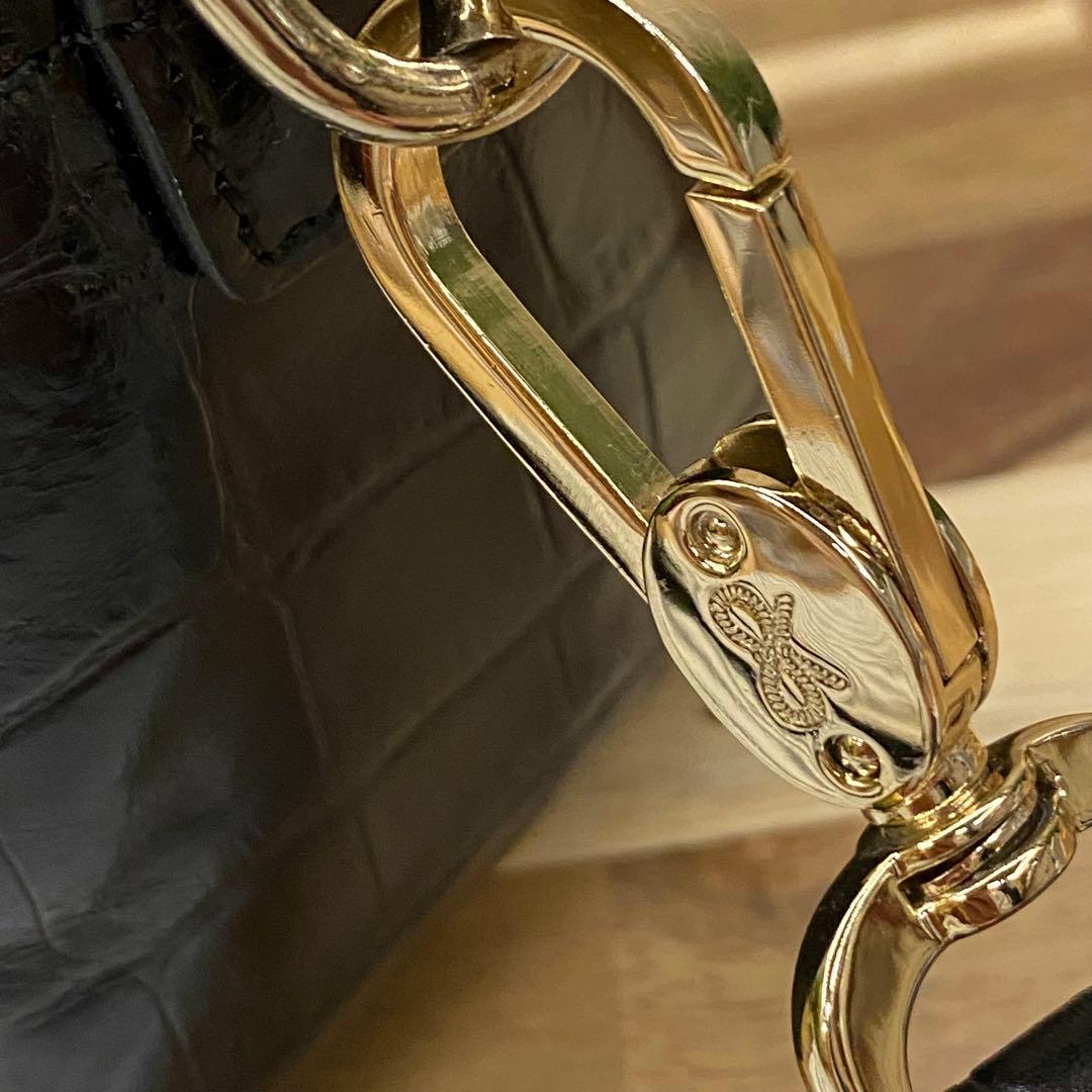 s*4様 Anya Hindmarch クロコ型押し 2WAY ハンドバッグ カ