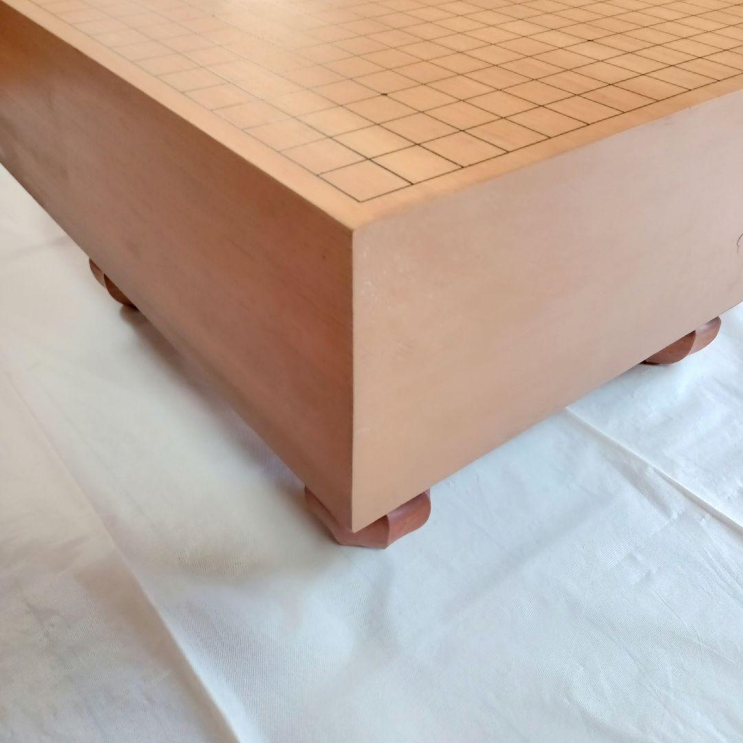 【 碁盤 脚付き へそ有り 碁石・碁筒セット 】