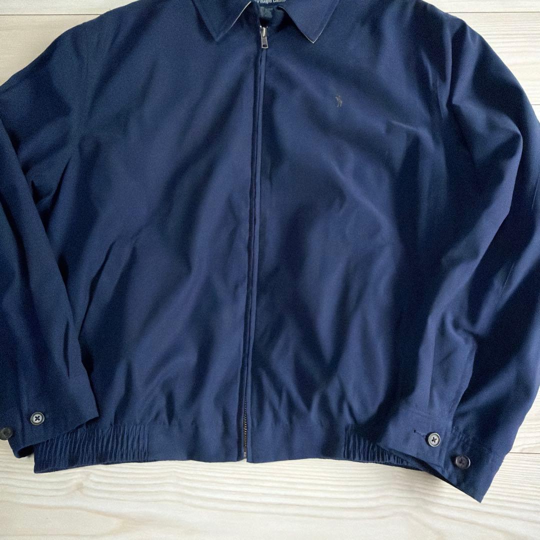 極上 定番 ポロバイラルフローレン スウィングトップ ブルゾン ネイビー M