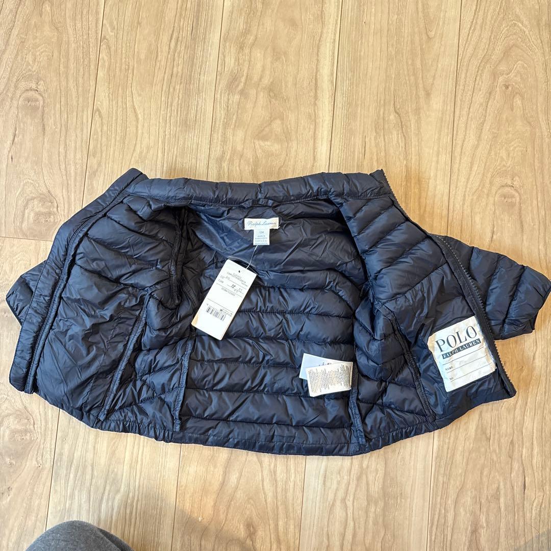 【新品未使用】Ralph Lauren ネイビー ダウンコート 12M