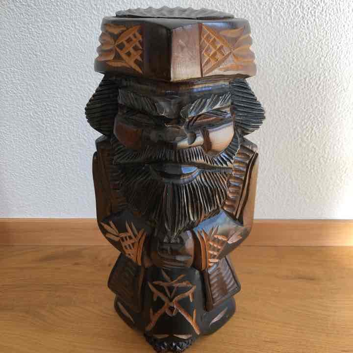 最終価格】民芸品 北海道 アイヌ ニポポ 夫婦 木彫り 置物