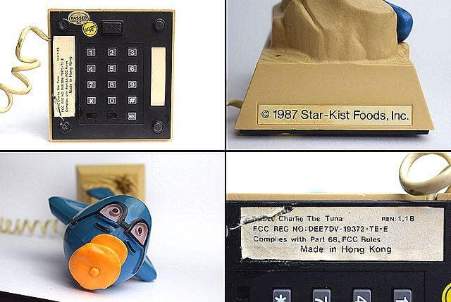 1980’s チャーリーザツナ ビンテージ 電話機 スターキスト ソフビ 貯金箱