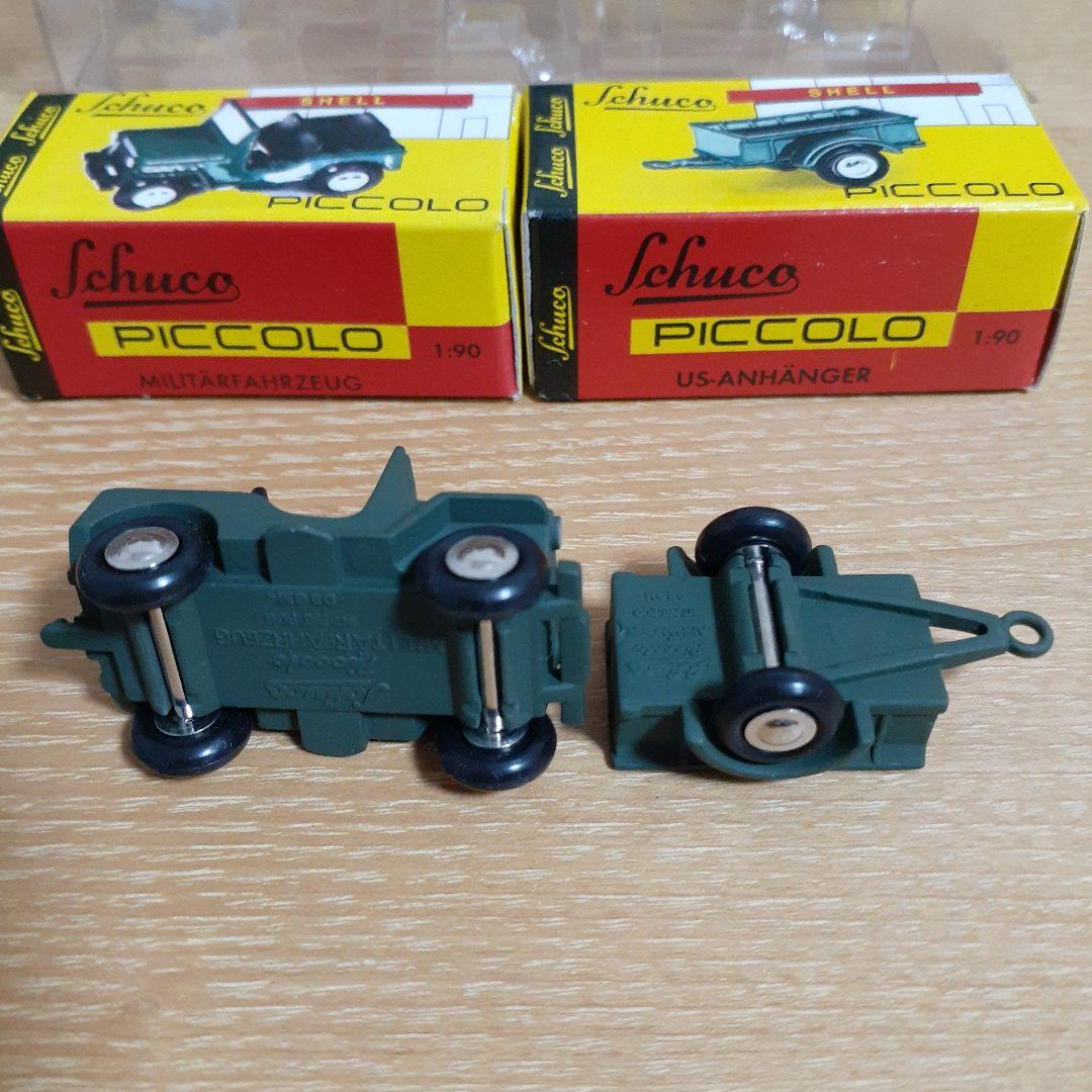 ミニカー SCHUCO PICCOLO Willy's Jeep mit Anhanger