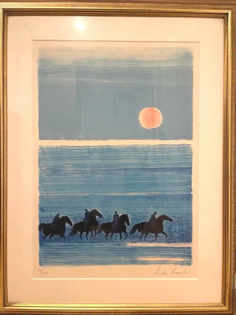 アンドレ・ブラジリエ「馬」版画46×65cm アンドレ・ブラジリエ「冬の馬