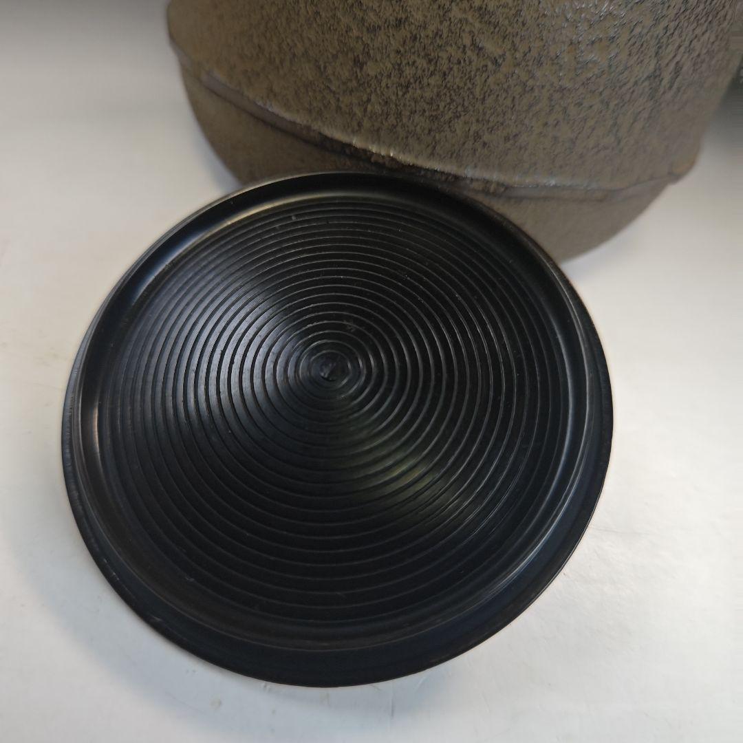 イ896 鉄瓶『釜師 菊地政光作』『真形形 鉄瓶 共箱』茶瓶 急須