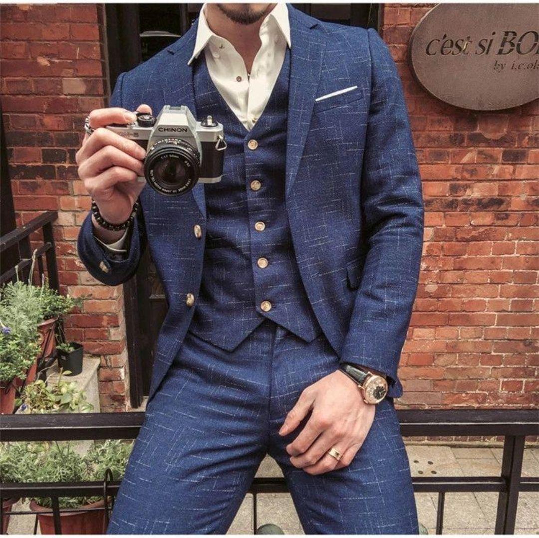 スーツメンズ 3ピース在庫サイズ→(M.L.XL,4XL,