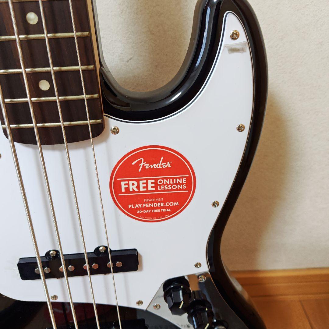 美品 Fender Squier ブラックエレキベース 島村楽器