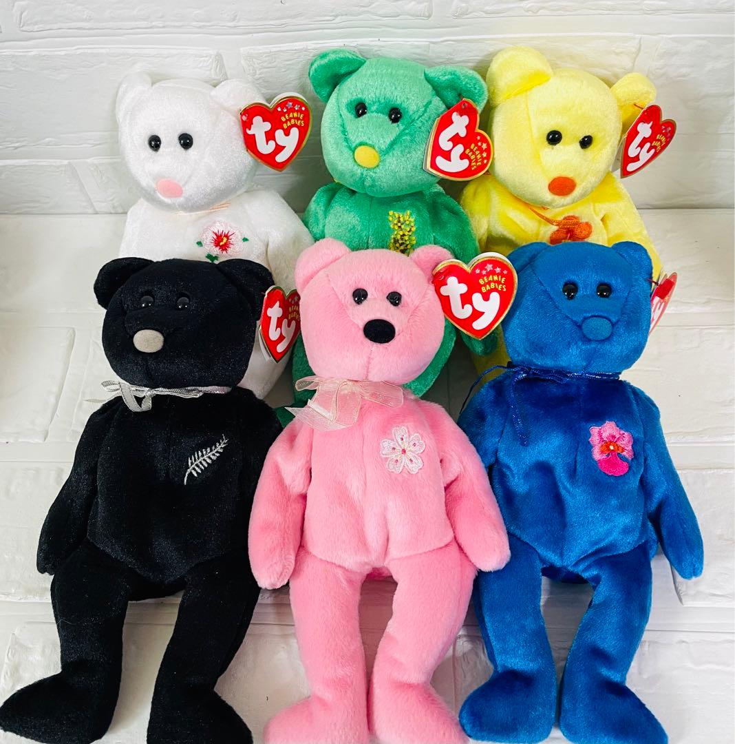 ty ぬいぐるみ 限定クマ6点セット ビーニーベイビーズ - メルカリ