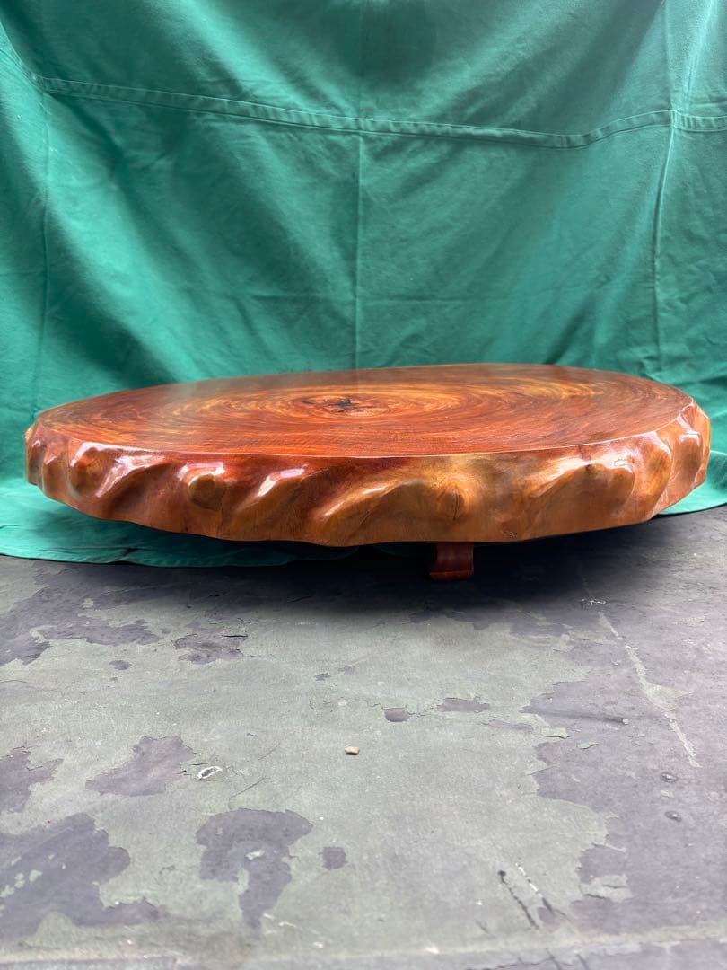 切株台 一枚板 鉢置き台 花台 盆栽台 飾り台 座卓 蚤の市