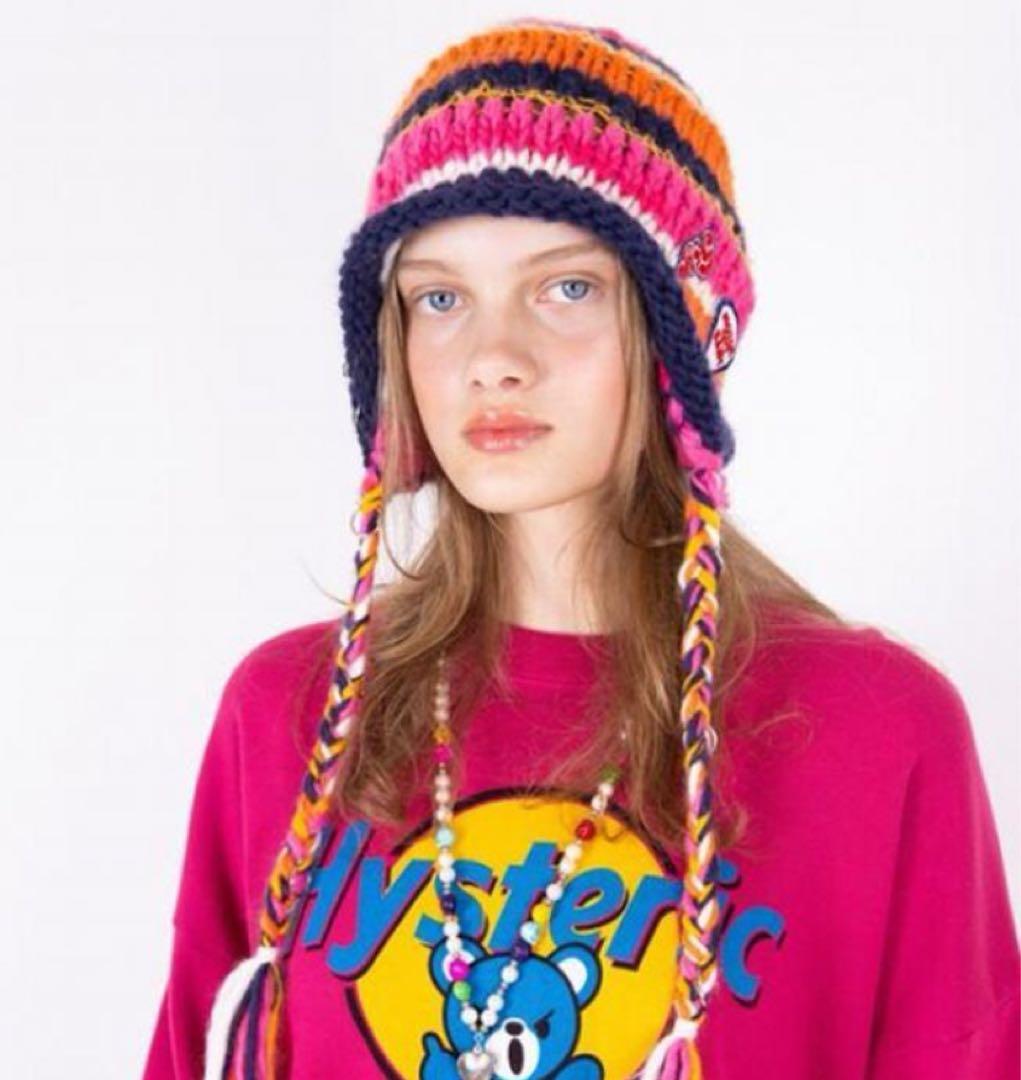 HYSTERIC GLAMOUR ヒステリックグラマー　ボーダニット帽　ビーニー STAR WOMAN ビーニー|HYSTERIC GLAMOUR MEN | HYSTERIC GLAMOUR ONLINE