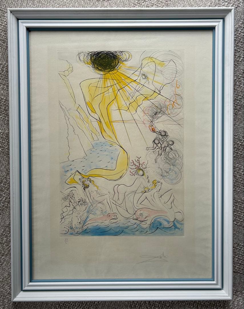 サルバドール・ダリ銅版画エッチング 『ビーナスの大勝利』1971年ダリ直筆サイン サルバドール・ダリ銅版画エッチング 『ビーナスの大勝利』1971年ダリ