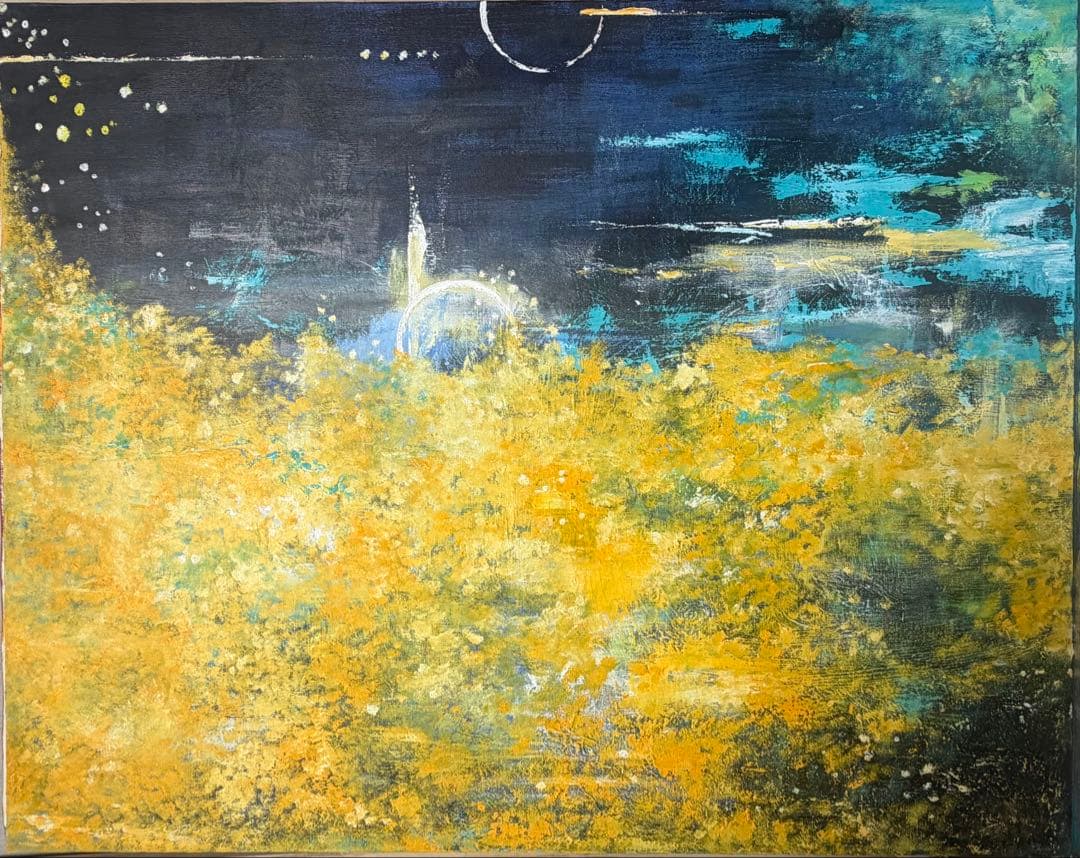 小泊 芳彦作 花瓶の花 油彩画 F1号 B-19