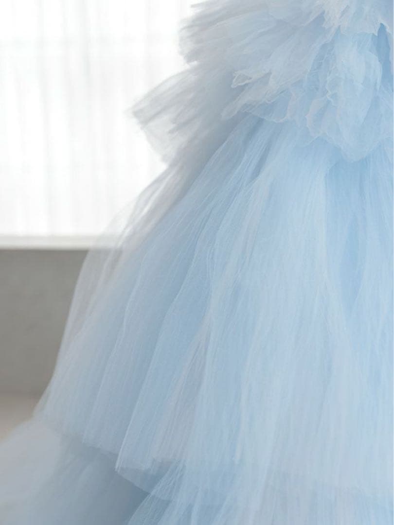 vanityME 4段チュールスカート バースデードレス ブルー