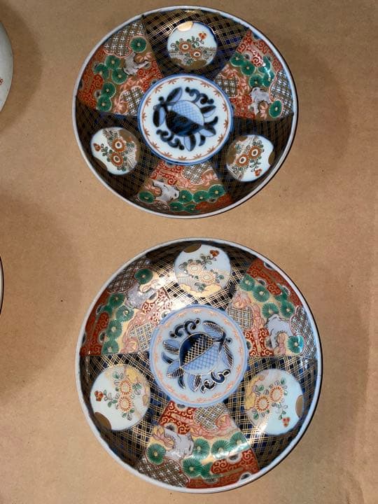 古伊万里　5枚　皿　向付　19.2センチ　有田焼