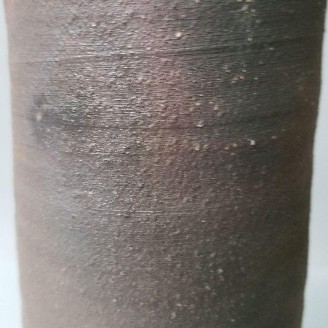 信楽焼 伝統工芸士 加藤喜代司作窯変花入 高さ26.5cm