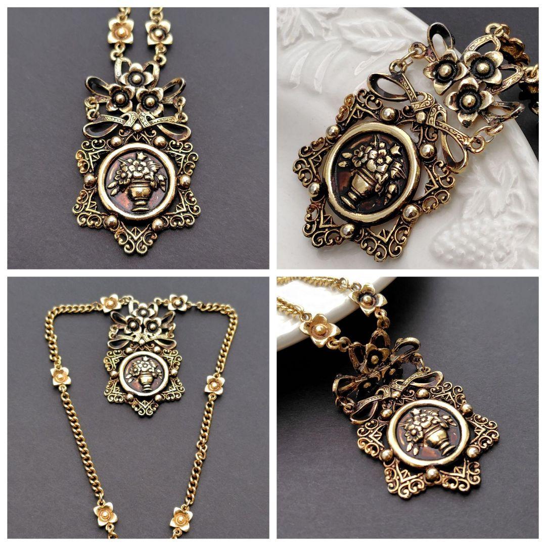 ヴィンテージ ブローチ2点＆ネックレス＆リング4点セット