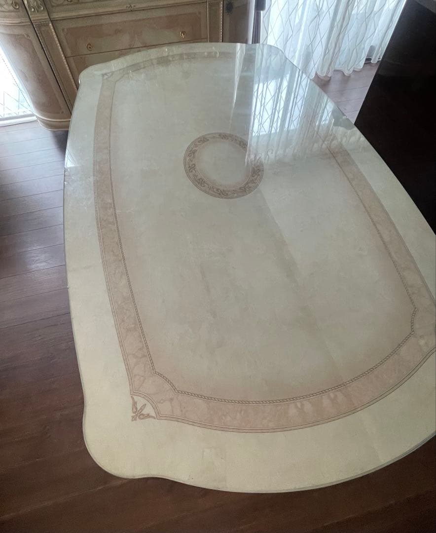 サルタレッリ アマルフィ ダイニングテーブル アイボリー165cm ホワイト家具