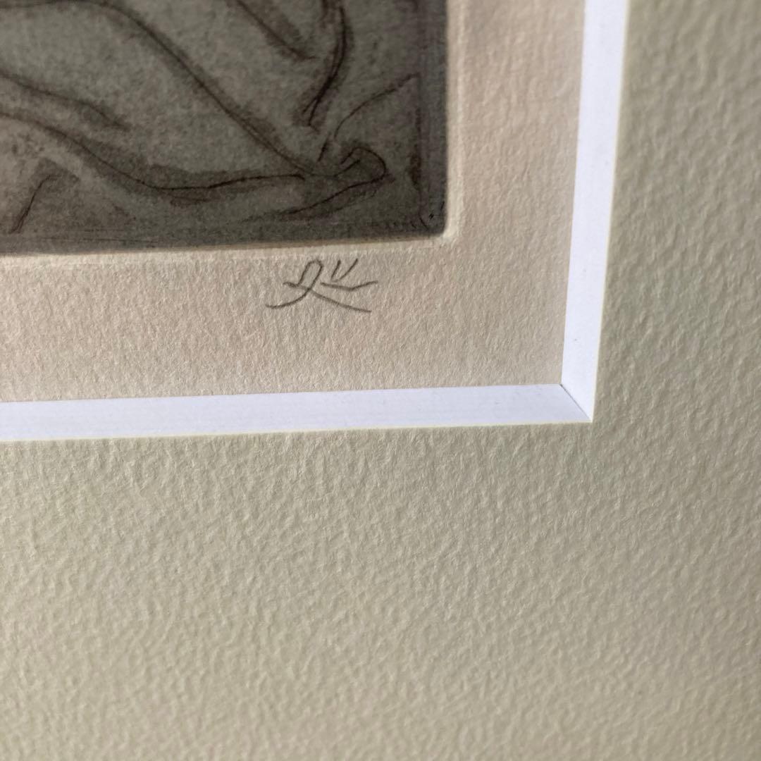 加山又造 銅版画 よこになる裸婦 No.74 エッチング