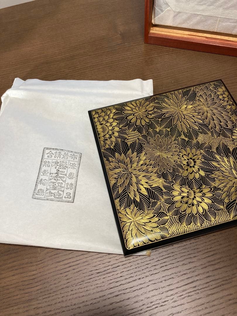 輪島塗　花柄五段重箱　木箱付き　最終値下