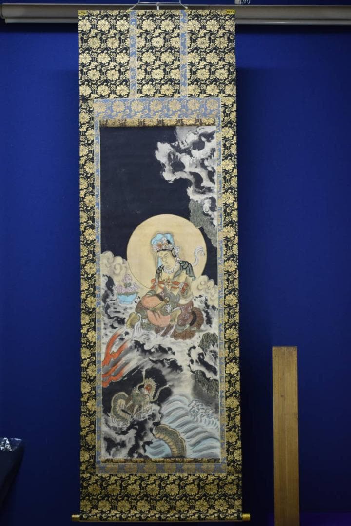 不詳/作者不明/古画/観音像図/龍図/布袋屋掛軸HG-134