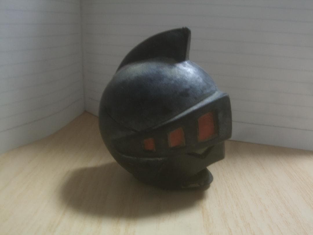 当時物★TBS・旧バンダイ・シルバー仮面★面取り・ソフビ・25㎝