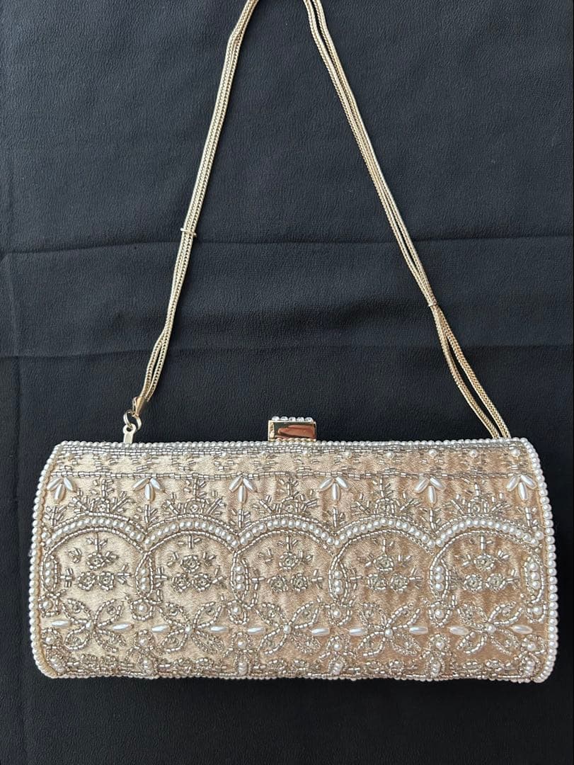 パーティーバッグ　結婚式　ビーズ刺繍