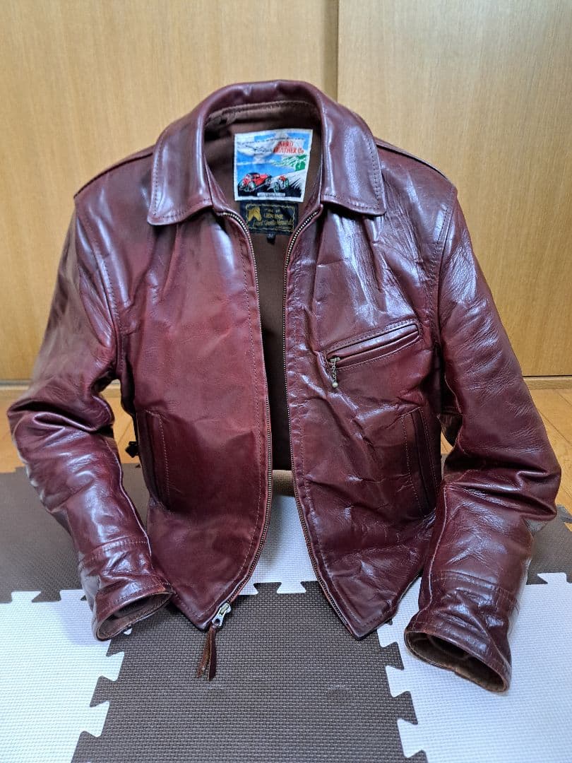 エアロレザーハーフベルトsize34ホースハイドコードバングッド